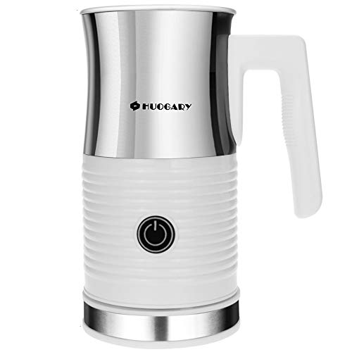 Milk Frother, Huogary Electric Stainless Steel Milk Steamer and Frother with Hot or Cold Milk Foam, Automatic Milk Warmer - Thumbnail 7