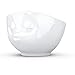 FIFTYEIGHT PRODUCTS TASSEN Porcelain Bowl, Kissing Face Edition, 16 oz. White, (Single Bowl) for Serving Cereal, Soup
