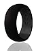 DHG Silicone Wedding Ring Band for Men 8.7mm Wide for an Active Lifestyle Sports and Activity - Made From Premium Quality Non Toxic Medical Grade Silicone (Black, 8)