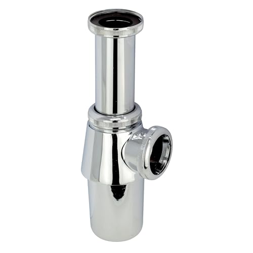 Wirquin 30718960 Siphon for Washbasin 1 4 d32 Brass Chrome