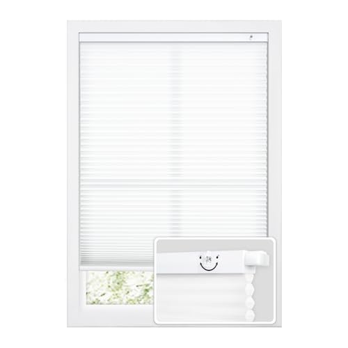 DEZ FURNISHINGS EZ Fit No Tools No Drill Cordless 1.5" Light Filtering Cellular…