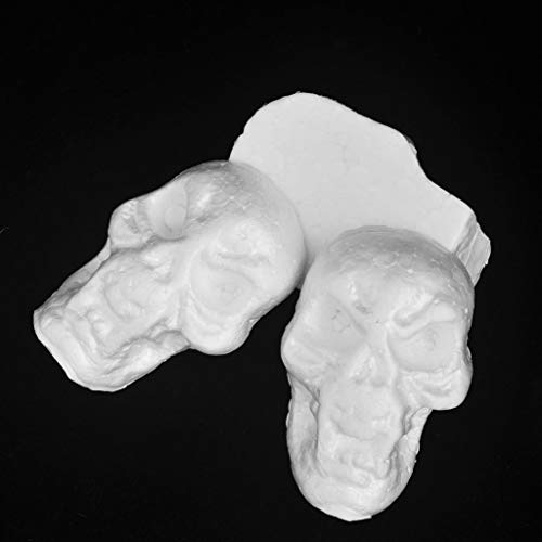 KODORIA 10pcs Styrofoam Foam Skulls Craft Foam Halloween Party Ornament Stick on Home Wall Decoration - Thumbnail 5