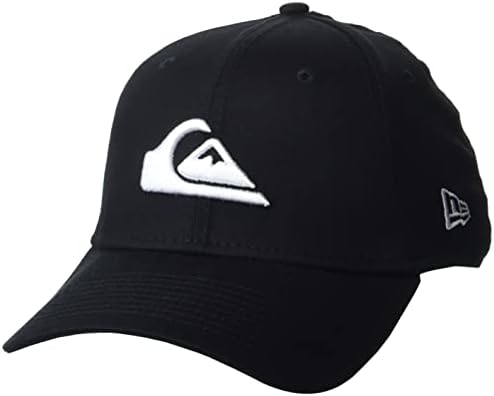 Wave Stretch Fit Curve Brim Hat, Black 