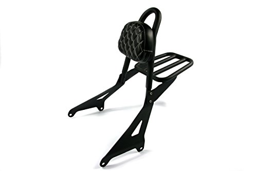 Motorcycle Detachable Backrest Passenger Pad Driver Rider Sissy Bar with Luggage Rack For Yamaha Stryker 1300 XVS1300