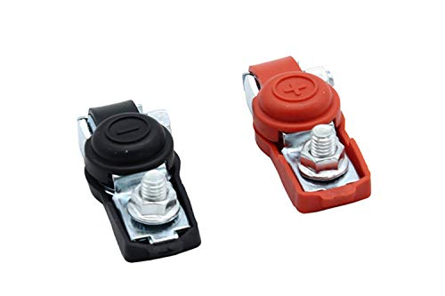 2x Universal 12V / 24V Battery Terminals Clamp Car Battery Terminal Connectors Quick Release