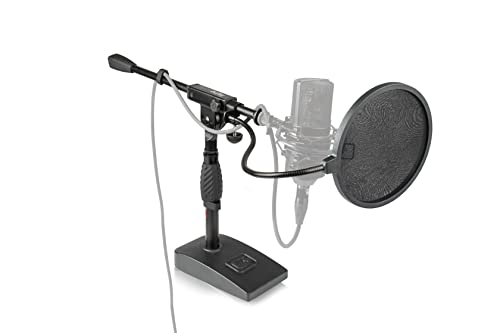 Gator Frameworks GFW-MIC-0822 Compact Base Desktop Mic Stand With Telescoping Boom