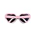 Gyaya Neon Colors Party Favor Heart Shape Sunglasses (6 Pack Rainbow Set) (Pink)