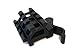Monstrum Tactical Dual Rail (90 and 45 degree) Picatinny Riser Mount with Quick Release, for Red Dots Scopes, and Optics (0.8 inch H x 1.5 inch L)