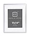 Golden State Art, 11x14 Aluminum Frame with Ivory Mat for 8x10 Pictures, Includes with Sawtooth Hangers and Spring Clips - Wall Mounting - Real Glass - Metal Frame (Silver, 1-Pack)