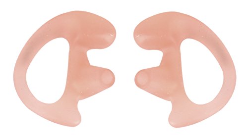 2 Pack Replacement Earmold (Ear Mold) for Two Way Radio Acoustic Tube Earpiece & Headset, Available for Left or Right Ear and Comes in Small, Medium, Large Sizes, Food Grade Silicone Rubber Ear Insert