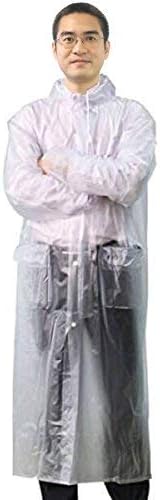 Vbirds Men's Waterproof PVC Unisex Transparent Overcoat, Raincoat, Rainwear(Transparent)