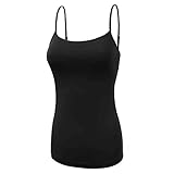 Ibeauti Breathable Classic Women's Basic Camisoles Tops with Built in Padded Bra