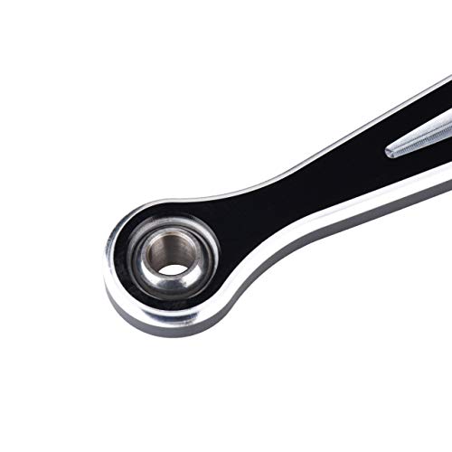 TUINCYN 31CM Wind Shaped Shift Lever for Harley Street Tour Glides Electra Trikes (1984-2016) Deep Cut CNC Motorcycle Front Gear Lever Shifters(Black+ Chrome).