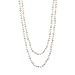 Romantic Time Two Strand Japanese Akoya Pearl Long Rope Necklace