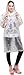 Bienvenu Women's Hooded EVA Raincoat Waterproof Transparent with Black Edge Short