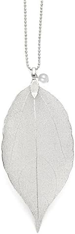 Women Jewelry Silver White Gold Jewelry For Women Necklace Natural Leaf Necklace Fashion Long Chain Necklace Gifts Bohemian Boho Anniversary Gifts For Her Valentine's Day Gifts For Wife Girlfriend