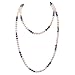 JYX Pearl Long Strand Necklace 7-8m White Black and Pink Cultured Freshwater Pearl Necklace for Women 47