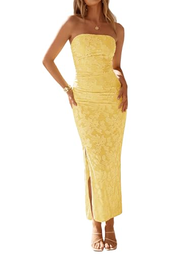 ZESICA Women's 2026 Summer Cocktail Dresses Yellow by ZESICA - Used condition - US$14.41