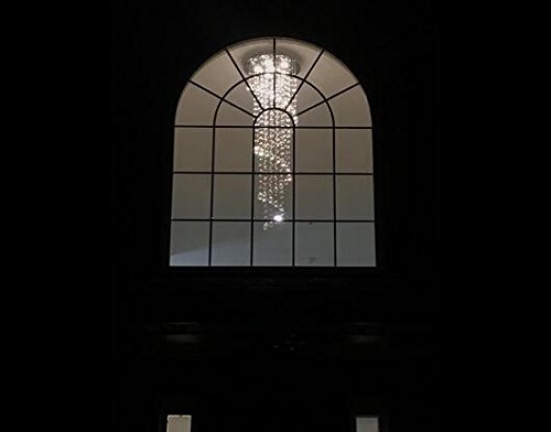 Modern Contemporary Swirl Chandelier Rain Drop With All Crystal Balls for Foyer Dining Room Kitchen D20 inch X H61 inch Of CYSTOP