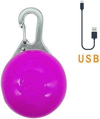 Korty Dog Collar LED Light,Dog Pet Collar Light [USB Rechargeable] Waterproof LED Dog Collar Safety Night Walking Lights