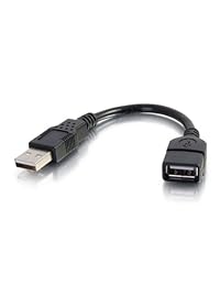 C2G 6 inch Cable de extensión USB   USB 2.0 a macho a A hembra