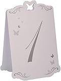 Ginger Ray Weddings, Parties, Events Butterfly Table Numbers Tent Card, White
