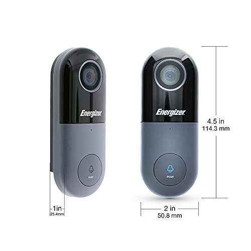 Energizer Connect Smart 1080p Security Video Doorbell Wired & Chime, Requires Existing Doorbell