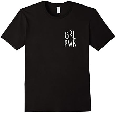 Men's Grl Pwr Girl Power Femnism T-Shirt Large Black