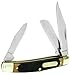 Old Timer 34OT Middleman 5.7in S.S. Traditional Folding Knife with 2.4in Clip Point Blade and Sawcut Handle for Outdoor, Hunting, Camping and EDC,Brown