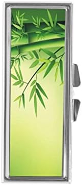 Bamboo green Custom 3 grid Folding pill case Vitamin drug Medicine Organizer Portable Pill Box