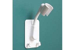 2-Piece Shower Head Holder Set, Self-Adhesive Installation, Shower Accessories with Base
