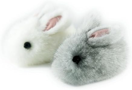 Yooci Cute Handmade Mink Fur Rabbit Keychain Charm Car Key Bag Deco Accessory Doll (Gray)
