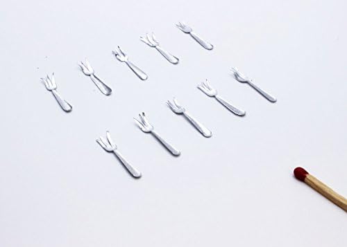 10 Psc of Fork Dollhouse Miniature Handmade Food Supply