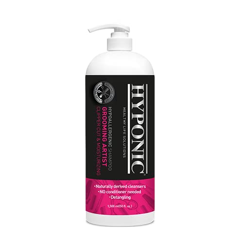 HYPONIC Grooming Artist Shampoo - Hypoallergenic Pet Shampoo for Groomers (Clipper Cut & Moisturizing 1,500ml)