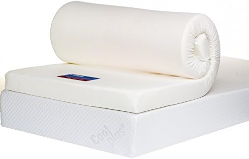 Bodymould Memory Foam Mattress Topper with Cover, 4 inch - UK Small Double
