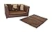 Keet Deluxe Orthopedic Memory Foam Dog Bed Set, Large, Brown