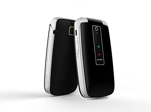 Teléfono móvil con tapa para personas mayores, teclas grandes, Isheep SF213 GSM, pantalla de 2,4 pulgadas, tecla de emergencia, cámara, negro