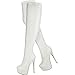 Fashion Thirsty Womens Mens Unisex Over Knee Thigh High Heel Stretch Faux Leather Suede Boots Shoes Size 11