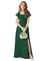 TAISHAN Junior Bridesmaid Dress for Wedding Ruffle