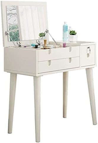 ドレッシングテーブルベッドルームドレッシングテーブルモダンミニマリストスモールアパートメント多機能フリップスモールメイクアップテーブル北欧 無垢材ドレッシングテーブルdrwers 女の子と女性のためのクッション付きスツール Wh Constructioncapitalmanagement Com