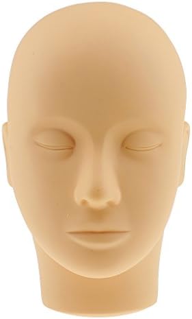 Silicone Rubber Practice Mannequin Manikin Head for Eyelashes Extension/ Makeup/ Massage/ Face Painting Practice