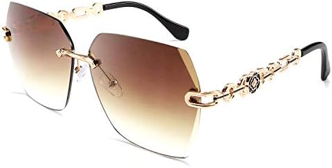 AEVOGUE Sunglasses For Women Oversized Rimless Amazon.com: AEVOGUE Oversized Rimless Sunglasses for Women  main image 4