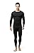 Tesla BU-MHS100-BLK_X-Large Blank Men's Microfiber Fleece Lined Top & Bottom Set MHS100