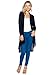 Modern Kiwi Solid Essential Long Cascading Cardigan (S-3X) (2X, Black)