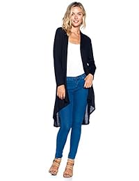 Modern Kiwi Solid Essential Long Cascading Cardigan (S-3XL)