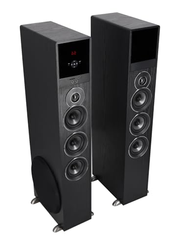 RockvilIe TM150B Bluetooth Home Theater Tower Speaker System (2) 10