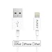 [Apple MFi Certified] Aukey Lightning to USB Cable 8 pin Sync and Charging Cord 1m (3.3ft) with Ultra Compact Connector Head (White)