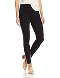 No Nonsense Women's Ponte Knit Pintuck Legging, Black, L