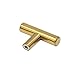 homdiy Gold Cabinet Knobs 5 Pack Drawer Pulls and Knobs with 2 in Overall Length - HD201PB T Bar Drawer Knobs Gold Cabinet Hardware Knobs for Kitchen, Bathroom, Closet, Wardrobe