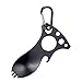 PSKOOK Stainless Steel Spork Camping Utensil with Knife Spoon Fork Bottle Can Opener 5 in1 Functional Multi Flatware (Black/Old)(BU FA HUO)